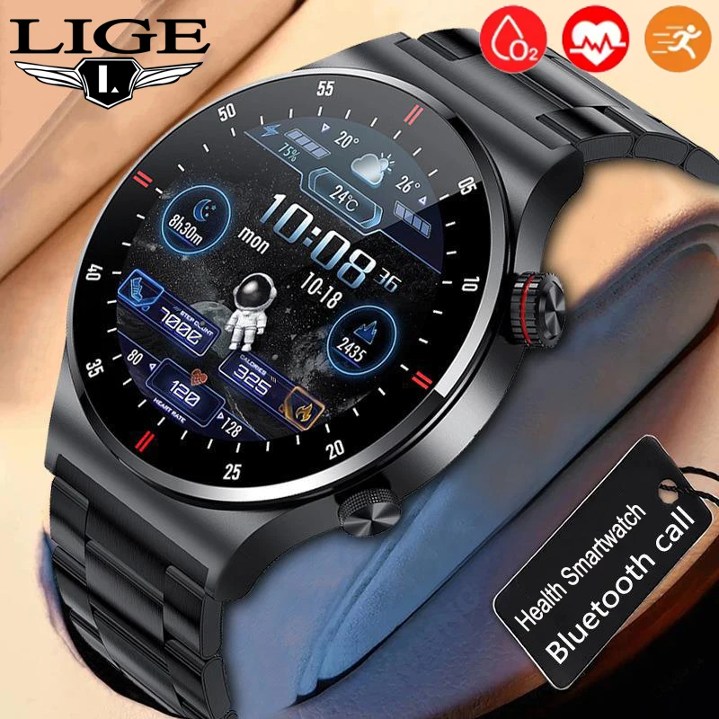 

New Smart Watch Men Heart Rate Health Detection Bluetooth Calling Men Smartwatch Sports Activity Fitness Waterproof Watches +Box