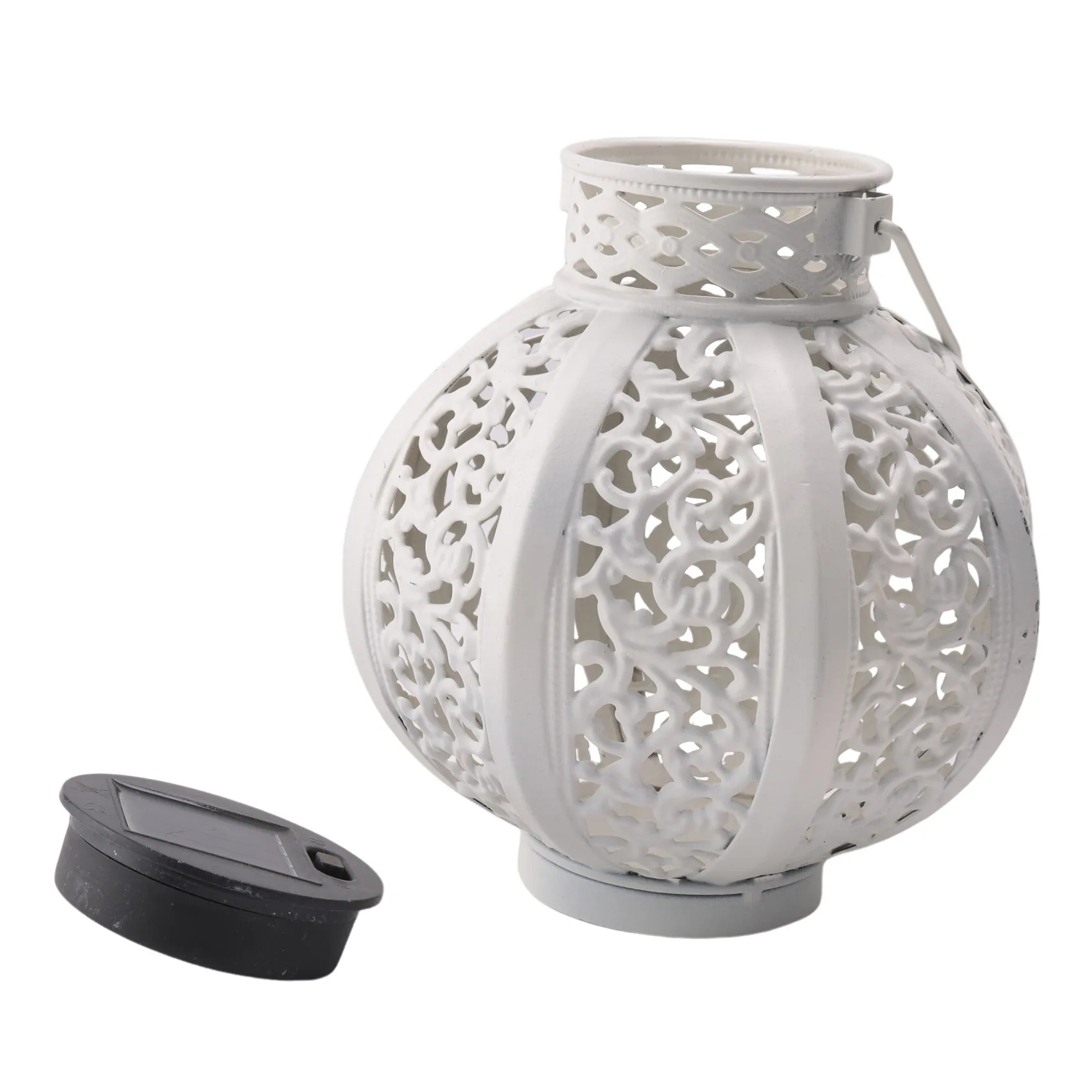 HFES Солнечные фонари Подвесной светильник Полый светодиодный железный художественный солнечный светильник Металлические подвесные солнечные садовые фонари Открытый садовый декор