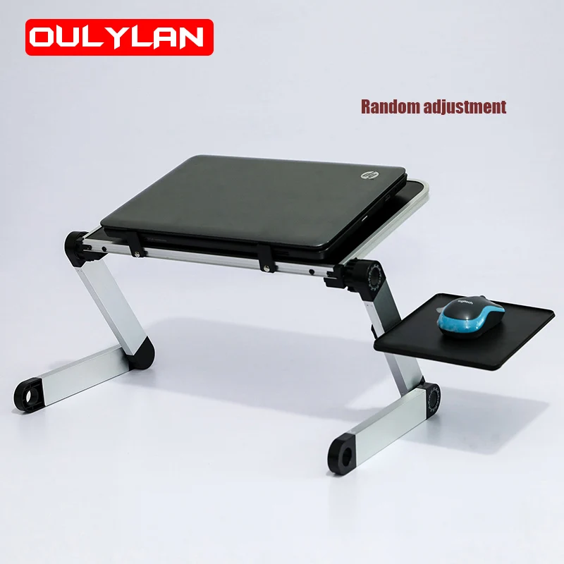 Portable Liftable Laptop Desk Stand Adjustable Aluminum Ergonomic Lapdesk PC Notebook Table Stand With Mouse Pad With mouse pad