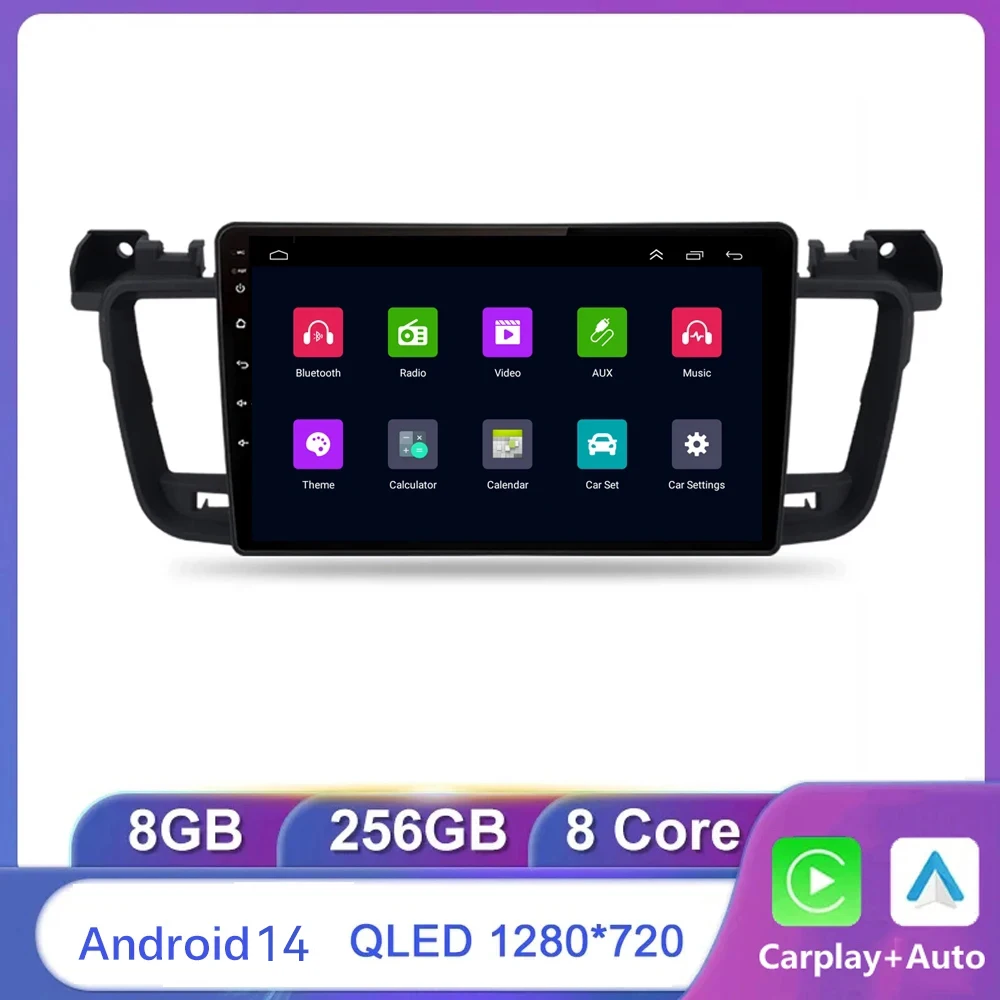 

2DIN Android 14.0 Autoradio for Peugeot 508 508SW 2011- 2018 Car Radio Multimedia Video Player GPS Head Unit Carplay 4G WIFI DSP