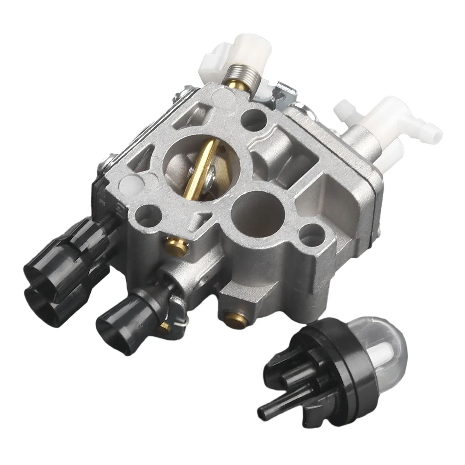Replacement Carburetor and Bulb for HS46 and HS56 Hedge Trimmer Engine Fits Models HS46 S195J S195G HS56 and MPNs C1T S195E