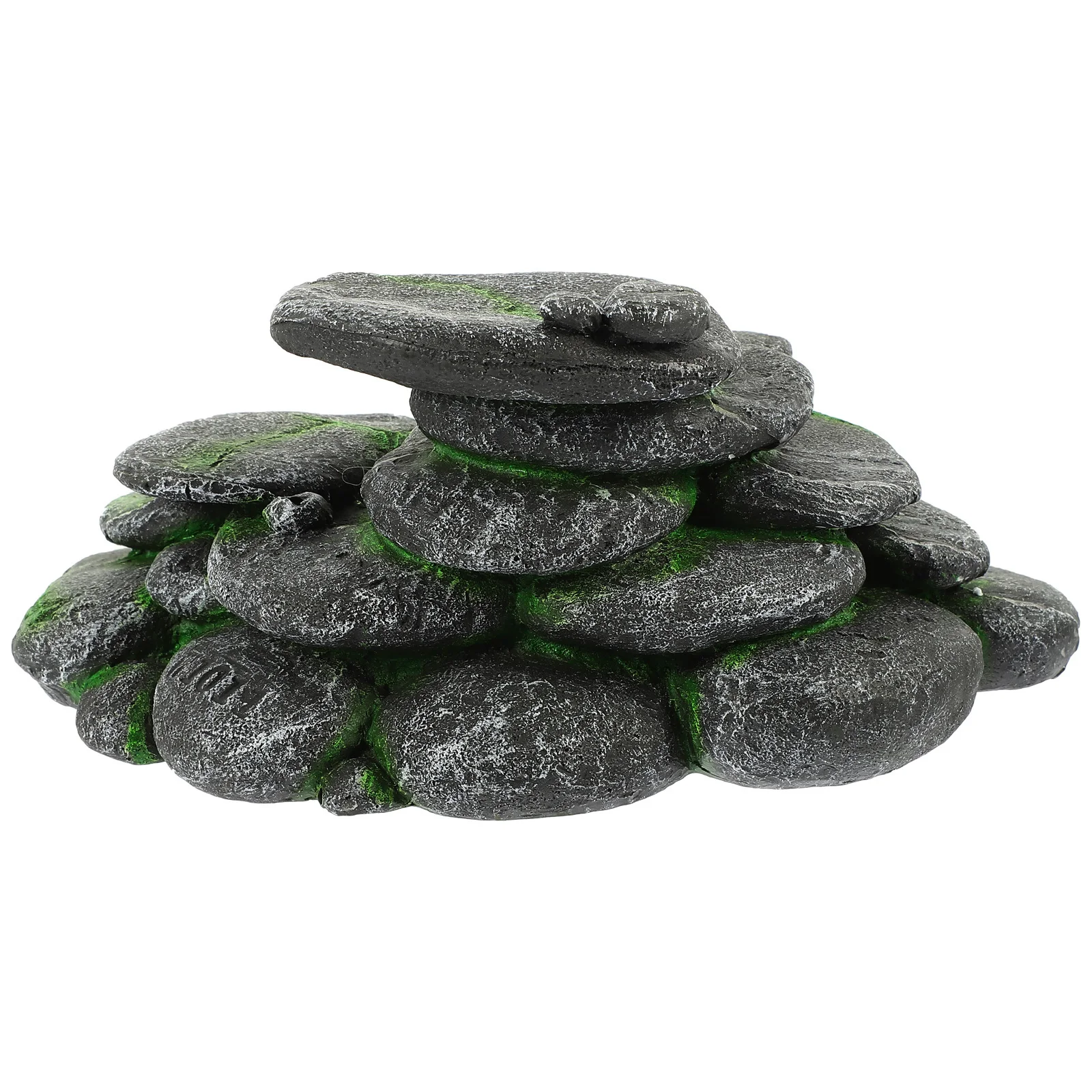 

Turtle Hiding Cave Handcrafted Resin Cobblestone Design for Reptile Tank Terrarium Tortoise Habitat Accessories