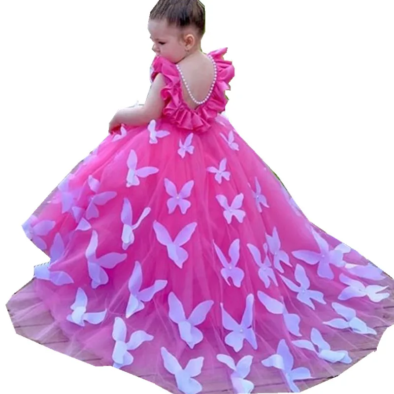 

Flower Girl Dresses Tulle Beading Appliqued Pageant Dresses For Girls First Communion Dresses Kids Prom Dresses