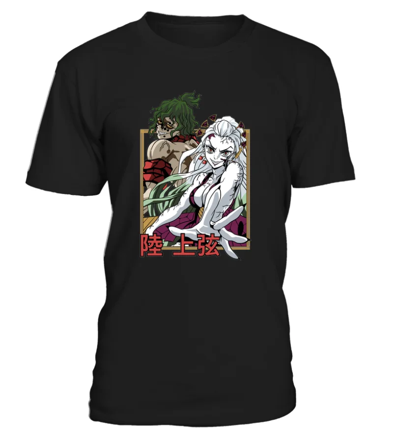 

Футболка Demon Slayer Daki Et Gyutaro, свободная и удобная повседневная одежда с короткими рукавами и принтом для мужчин и женщин