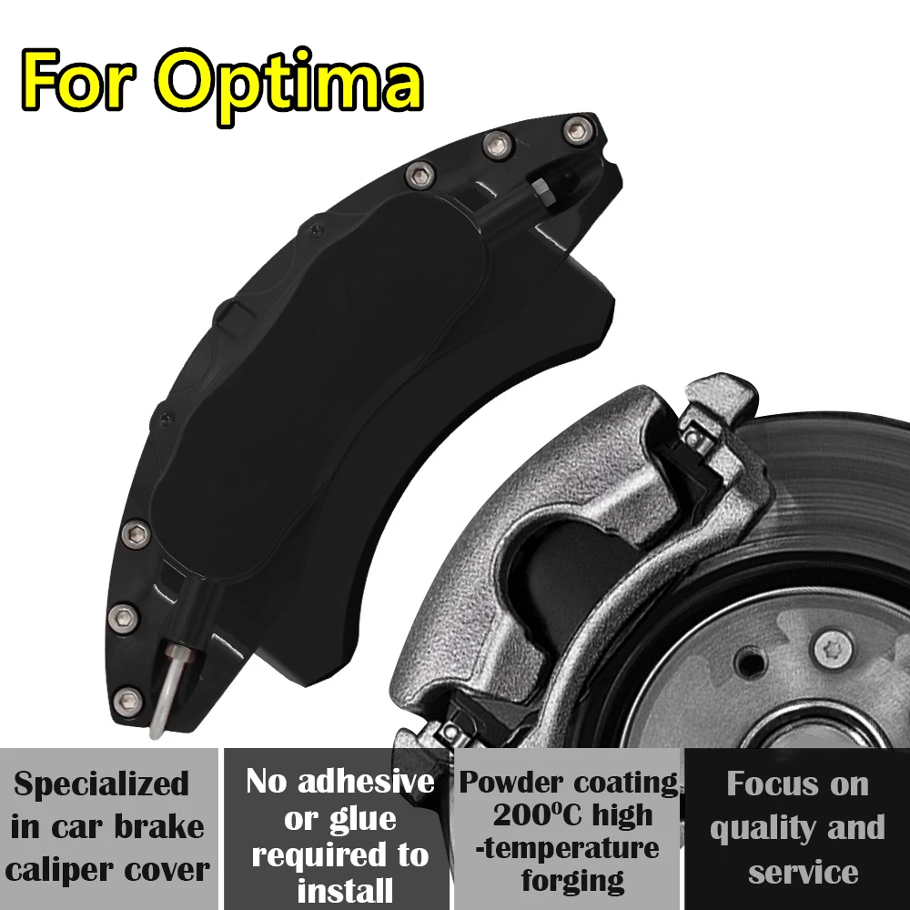 For Kia Optima Car Brake Caliper Cover Aluminum Alloy Metal Exterior Kit Fit 2.0L GL GLS-1 GLS-2 TOP MT AT 2005 2006