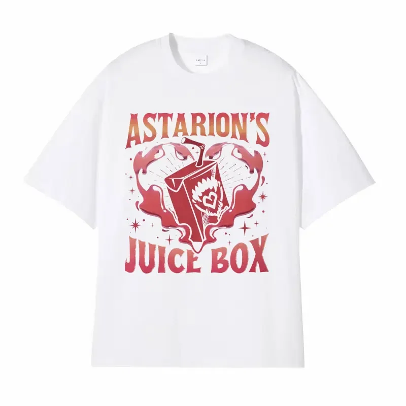 Funny Astarion High Elf Game T Shirts Astarion’s Juice Box BG3 Humor Graphic T-shirt Men Women Harajuku Retro Oversized Tees Y2k