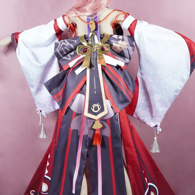 New Genshin Impact Yae Miko Cosplay Costume Impact Uniform Wig Cosplay Anime Chinese Style Halloween Costumes for Women Game