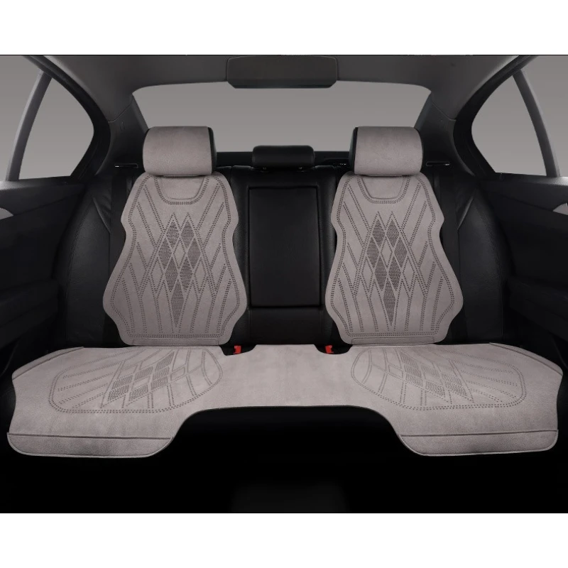 Luxury Suede Leather Car Seat Covers Full Set Universal Seat Covers Car Accessories Interior Non Slip Car Seat Protective Covers