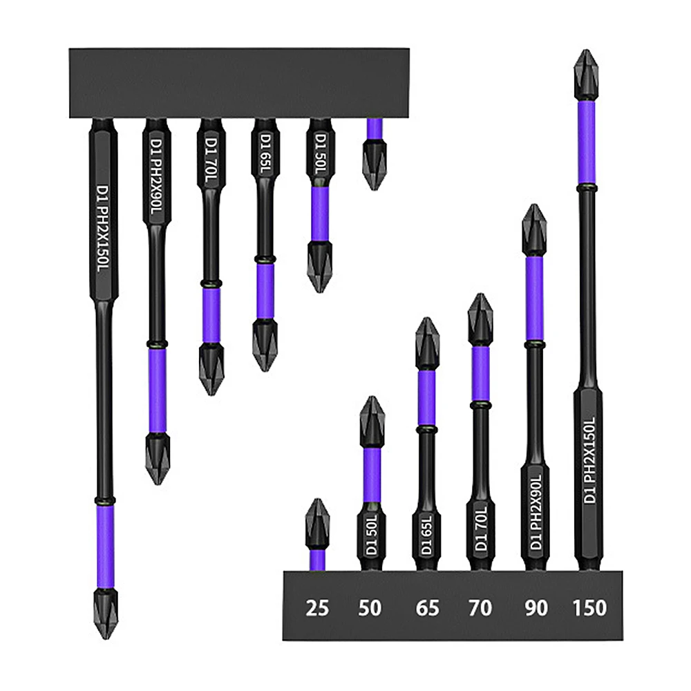 Крепкие магнитные насадки для шуруповерта, крестовые насадки, высокая твердость, D1 сталь, ручной ударный шуруповерт, сверло для электрического шуруповерта, дрель