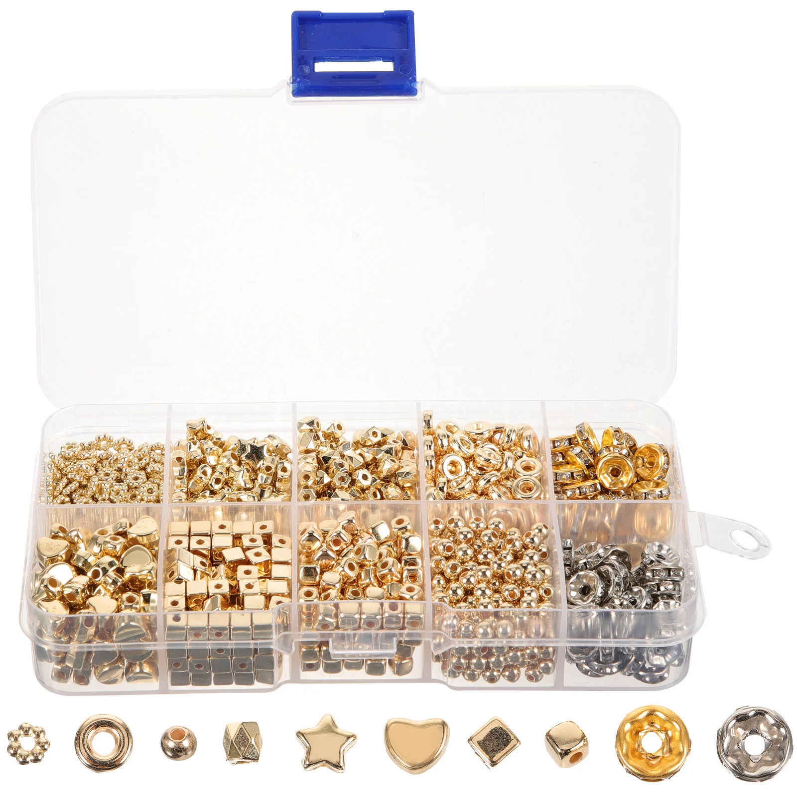 

1240Pcs DIY Spacer Beads Necklace Bracelet Making Jewelry Loose Beads for Personalized Beaded Jewelry Accessories Crafts