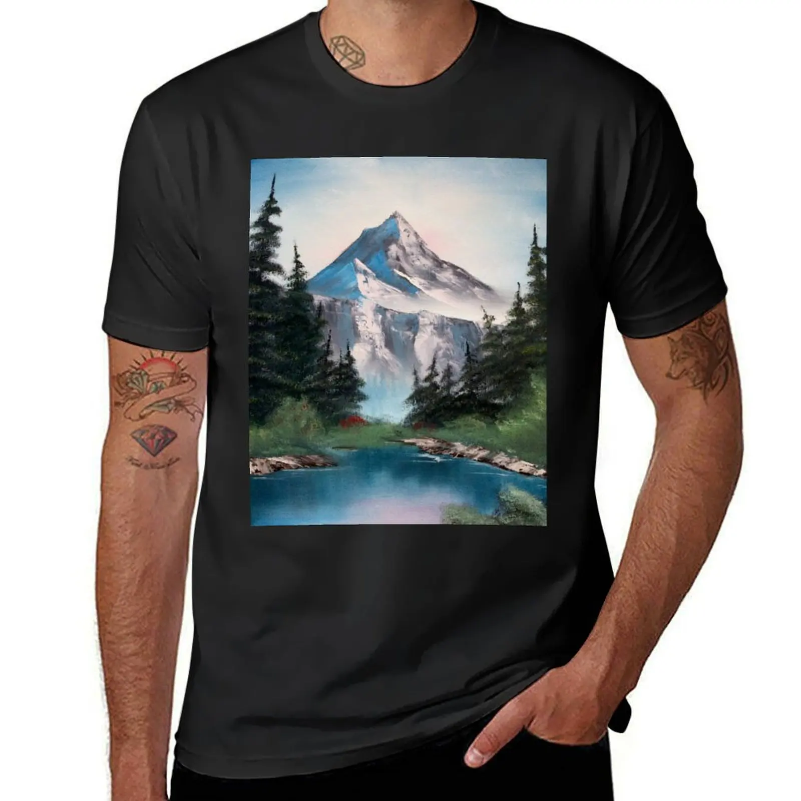 

Pink Mountains T-Shirt heavyweights oversized graphic tee luxury designer new gifts and t-shirts fitted t shirts for men