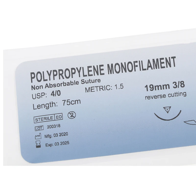 12Pcs/Lot Medical Thread Needle Surgical Suture Training Thread Suture Practice Kit Polypropylene Monofilament Wholesale