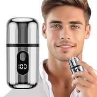 Men's Portable Electric Shaver Capsule Design Mini Travel Home Use Electric Beard Knife USB Rechargeable Pocket Electric Razor