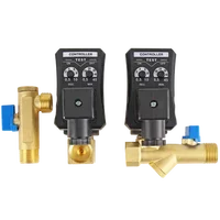 Válvula de drenaje electrónica, filtro de compresor de aire, tanque de almacenamiento de aire seco, Enfriador de drenaje, válvula magnética electromecánica seca de 24V/220v, 1/2