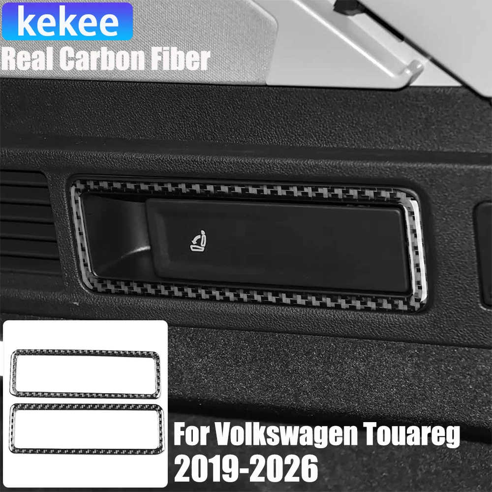 

Real Carbon Fiber Car Accessories Trunk Trim Soft Sticker For Volkswagen Touareg CR 2019 2020 2021 2022 2023 2024 2025 2026