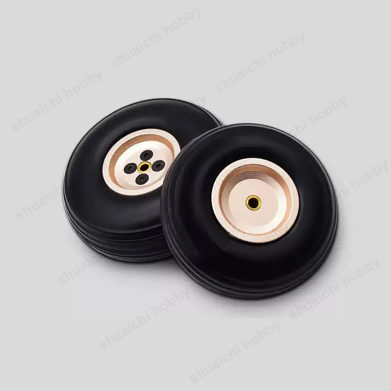 Modèle de train d'atterrissage d'avion RC, 1 pièce, peau de pneu en caoutchouc + moyeu de roue en alliage d'aluminium 7075 1 pouce 1.5 pouces 3 pouces, pneu résistant à l'usure
