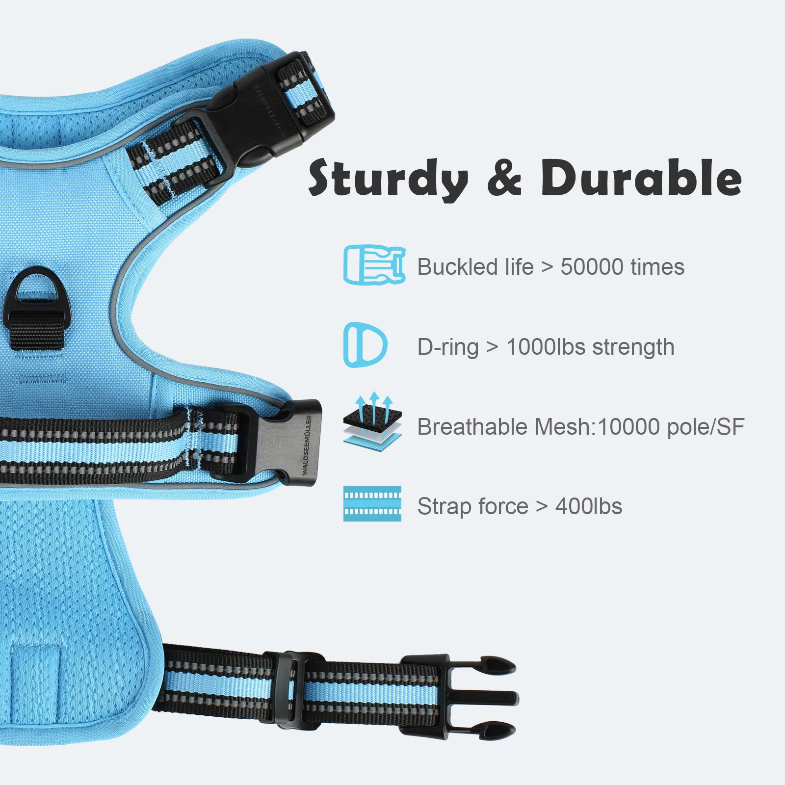 Reflective Dog Harness And Leash Set, Escape Proof No Pull Vest_voghion.com