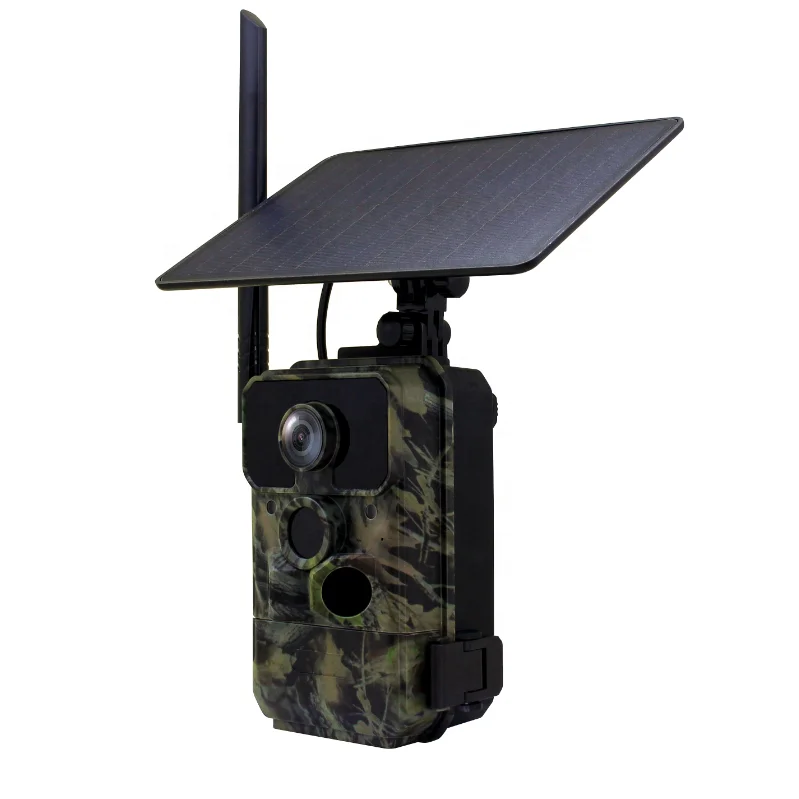 4G LTE Cellular IP66 Outdoor 2K 4MP Hunting Trail 4W Solar Panel 5000mAh Battery Wildlife Night Vision PIR Motion Camera