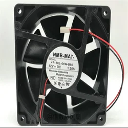 original NMB 4715KL-04W-B50 12V 1.30A 120*38 two-wire axial fan with large air volume