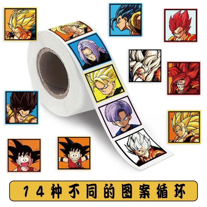New Dragon Ball Son Goku Vegeta krillin Creative Secondary Cartoon Roll Stickers Anime Peripheral Decorative Stickers Wholesale view 4