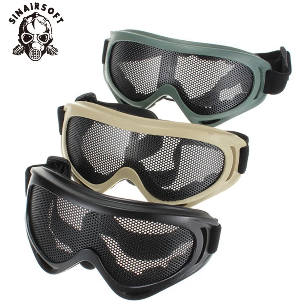 

SINAIRSOFT Tactical Metal Mesh Goggles For Airsoft Paintball Hunting Outdoor Safety Protective Eyewear