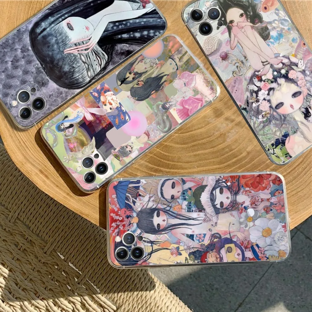 Aya Takano Phone Case for iPhone 15 8 7 6 6S Plus X SE 2020 XR XS 14 11 12 13 Mini Pro Max Mobile Case