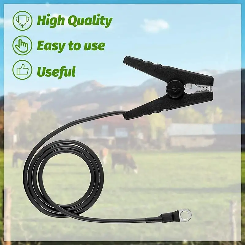 2pcs gardens Solar Fence Charger Electric Fence Lead W/Alligator Clip Charging Wire Current Test Lines Inverter Connecting Lines view 6