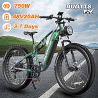 DUOTTS E26 Electric Bicycle 750W Brushless Motor 48V20AH Lithium Battery Mountain Electric Bike 26*4.0-In Fat Tire Aldult E-bike