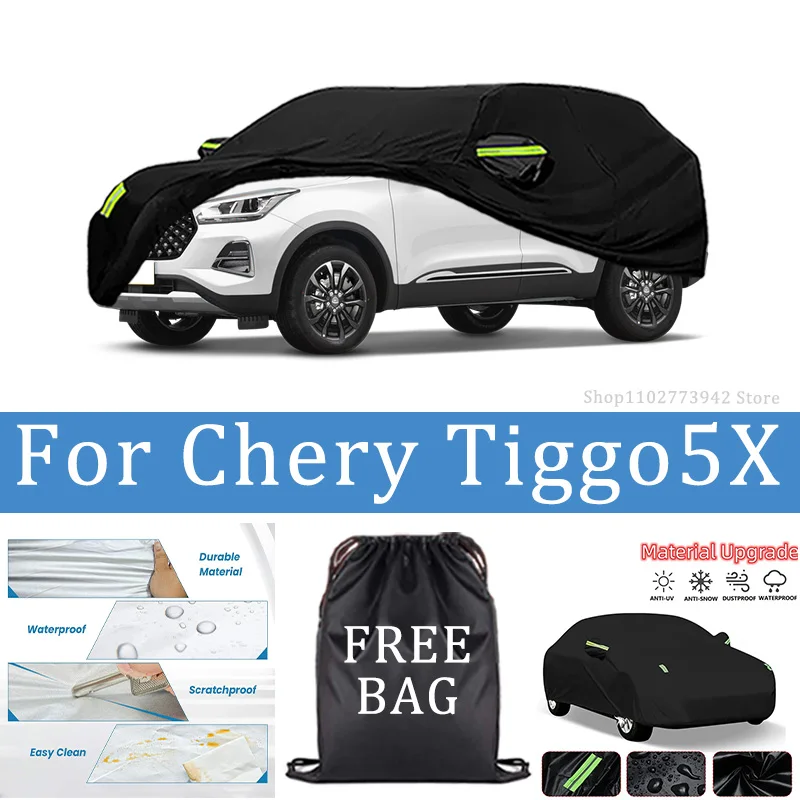 

﻿ For Chery Tiggo5X Car Cover Full Covers with Reflective Strip Dustproof UV Scratch-Resistant Sunscreen Protective Cover