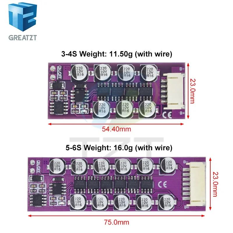 1.2A BMS 3S 4S 5S 6S 18650 Lithium Battery Active Equalization Board Li-ion LiFePo4 Balancer Energy Transfer Balance Capacitor view 2