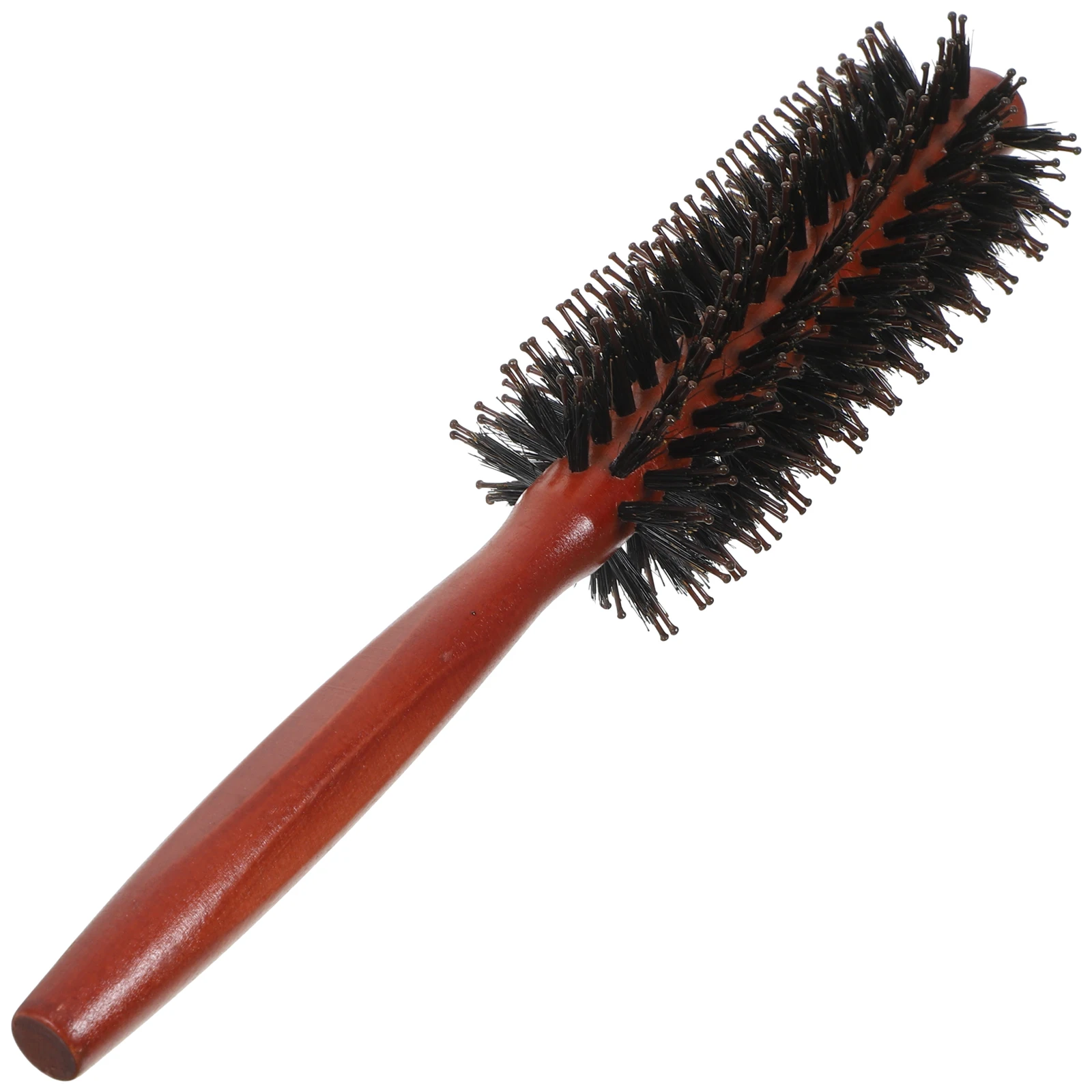

Pig Bristle Curling Comb Round Brush for Curly Hair Drying Wooden Handle Detangler Spiral Design Nice Gift Women Hair Brush