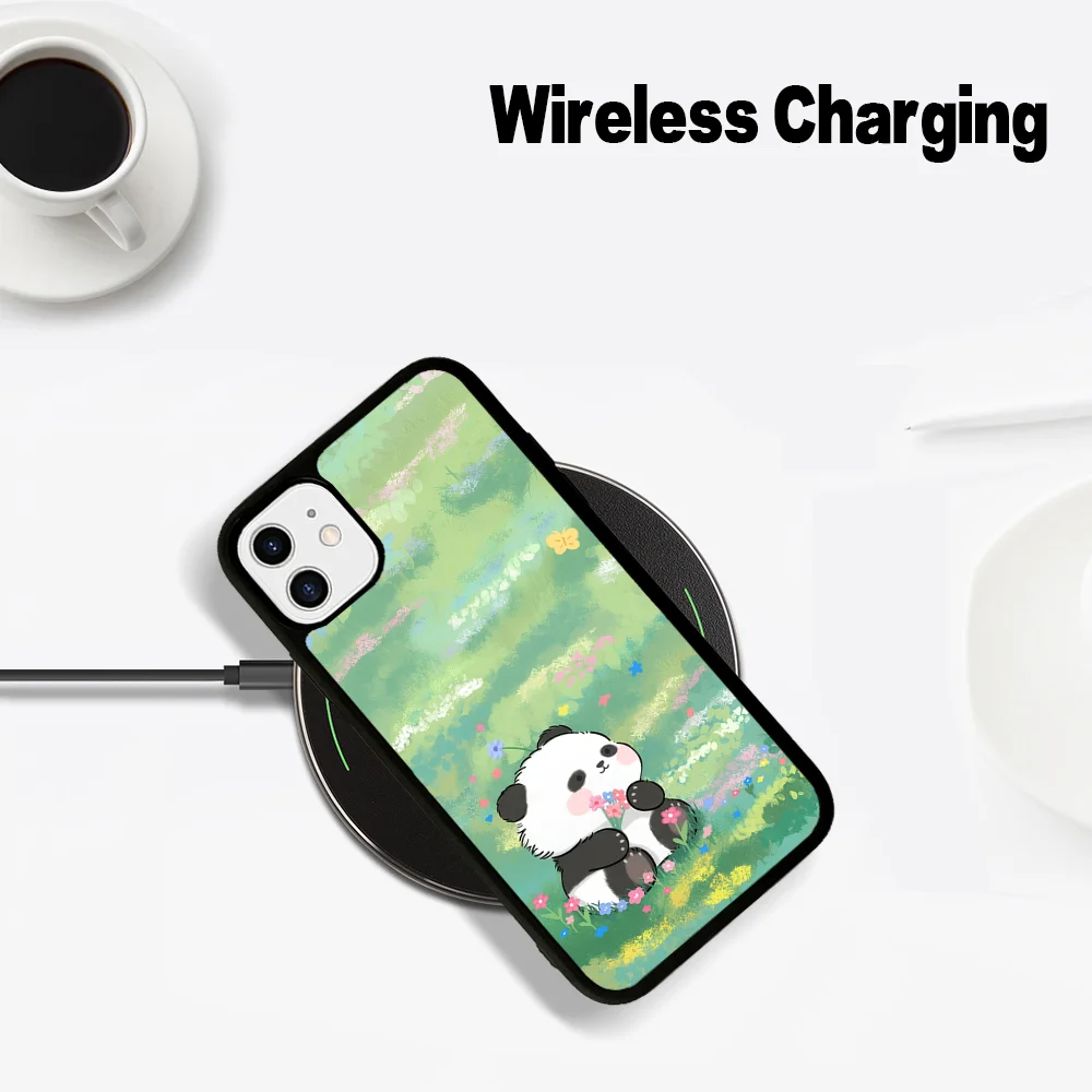 Fubao panda  Phone Case Magnetic Case For iPhone 14 13 12 11 15 Pro Max Plus Mini For Magsafe Wireless Charge Cover