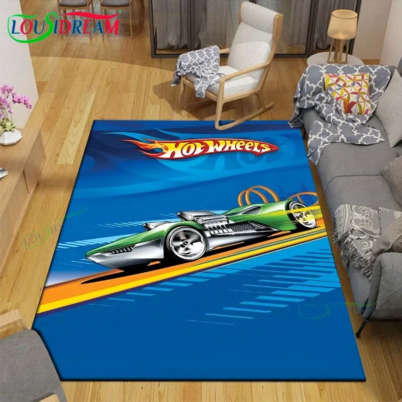 3D Fashion Cartoon Hot W-Wheels Printed  Carpet Living Room Anti-Skid Area Rug Kids Bedroom Mats Yoga Mat Carpet Decor