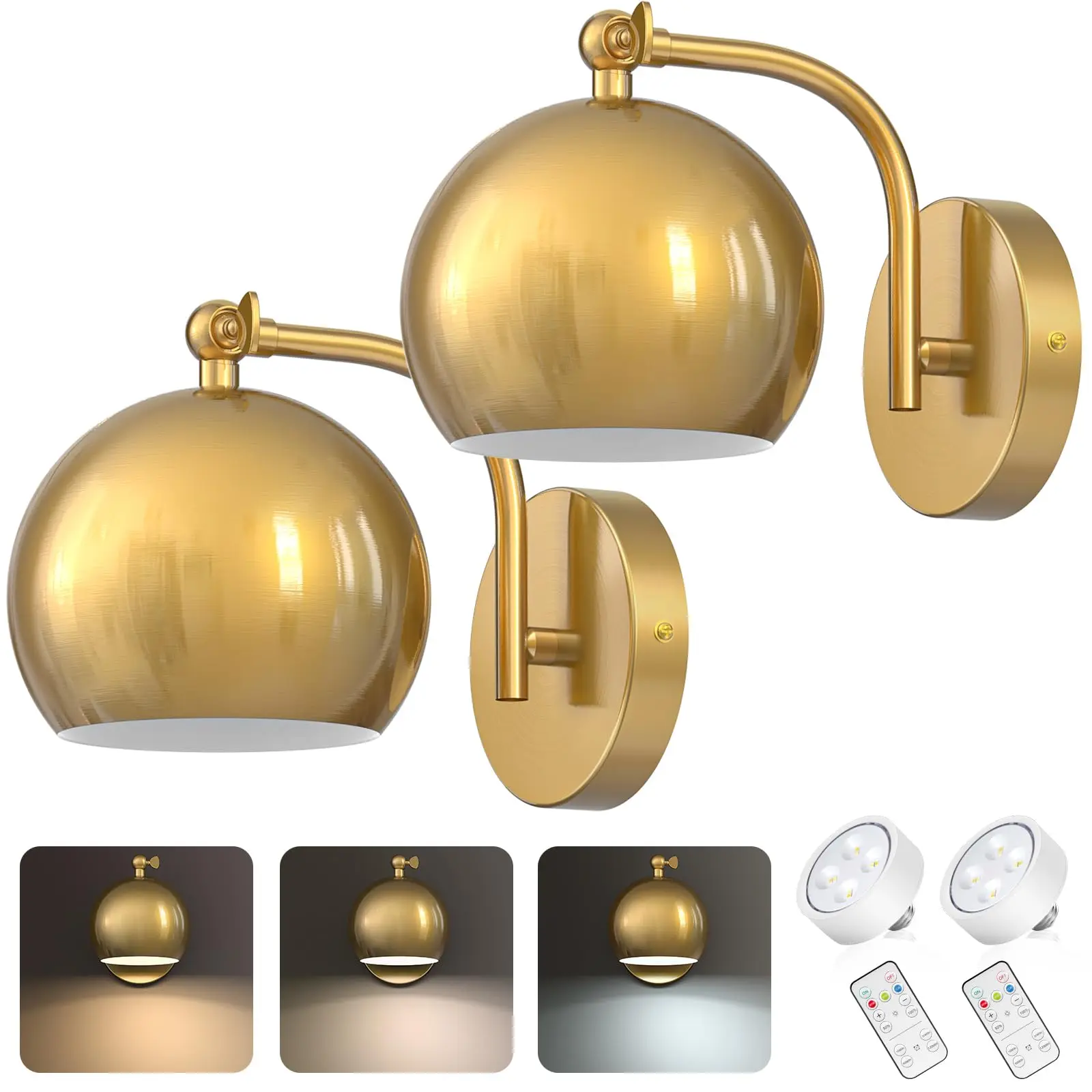 lampada de parede sem fio para quarto gold wall sconces operado por bateria nao hardwired regulavel bateria wall sconce lampada incluida 01