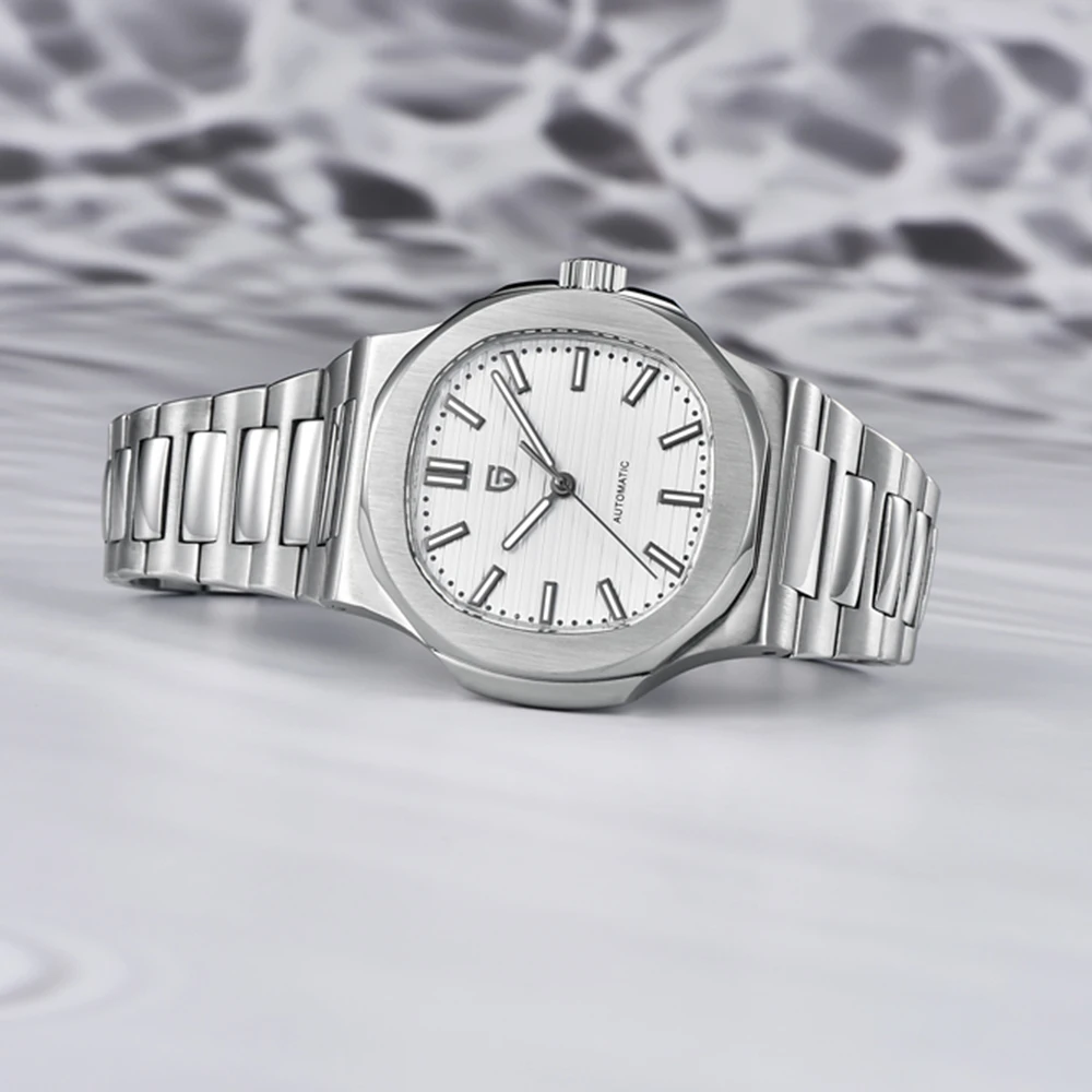 Pagani design relógio masculino 2025new luxo relógio automático masculino relógio mecânico de aço inoxidável à prova dwaterproof água espelho safira