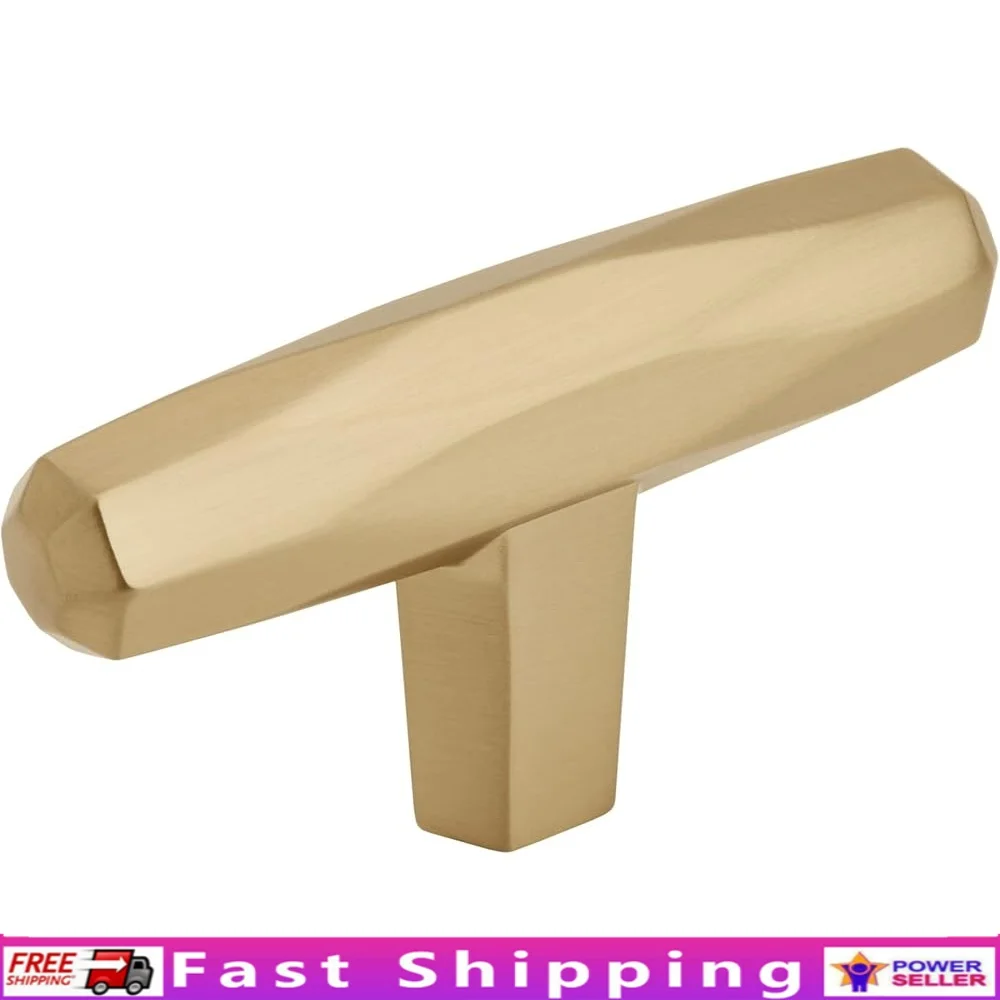 

Champagne Bronze Cabinet Knob 2-1/2 Inch Durable Zinc Drawer Hardware Easy Installation Contemporary Style 1 Pack