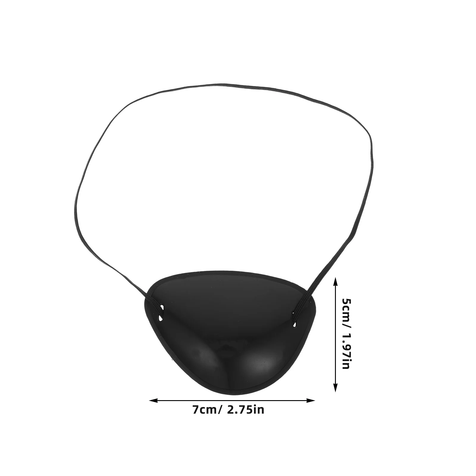 Pirate Eye Mask Black Patch Adjustable Fits Cosplay Halloween Kids Party Hat Accessories Reusable Comfortable Design