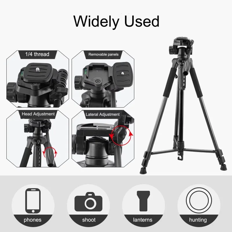 Shooting Tripod Stick with V-Stand and Camera Tripod Mount Adapter 360 Rotating Fluid Head Adjustable Legs
