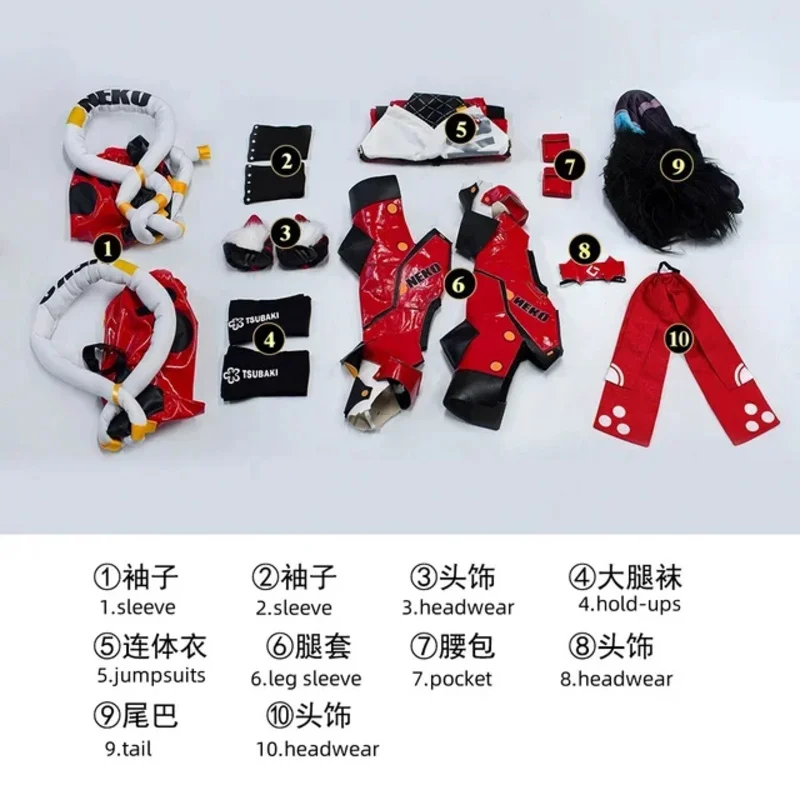 Game Zenless Zone Zero Nekomiya Mana Cosplay Costume Nekomata Cosplay Wig Cute Cat Uniform Halloween Carnival Role Play Outfits