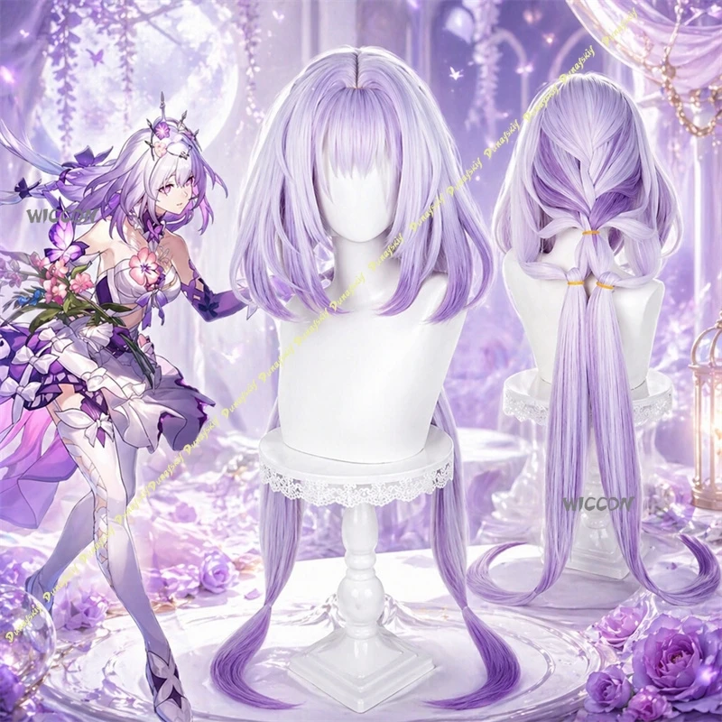 

Honkai: Star Rail Castorice Cosplay Wig, Long Light Purple Gradient Synthetic Hair, Heat Resistant Wig for Halloween & Comic Con