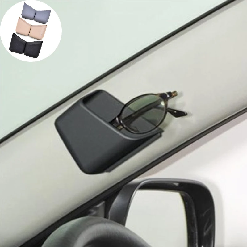 2Pcs Universal Car Sunglasses Phone Organizer Eyeglasses Glasses Holder Organizer Storage Boxes Holders Pocket Auto Accessories