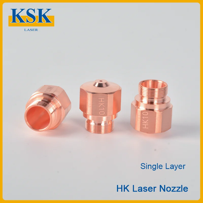 KSK 10pcs/Lot BY Laser Nozzle HK Series Dia13mm Height 17mm Thread M10 For BY Fiber Laser Cutting Head