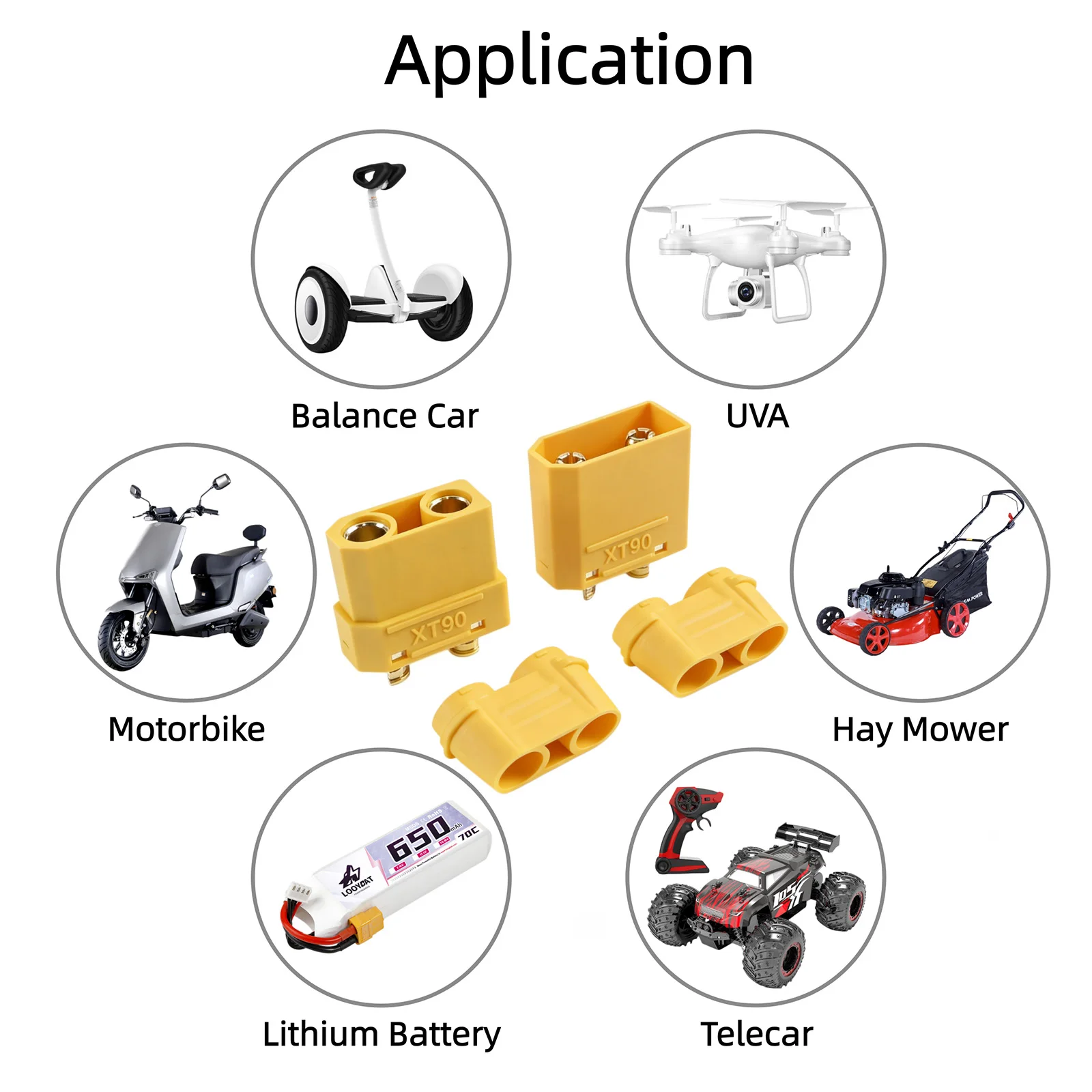 XT90 Male Female Connector Plug Welding Terminal Plugs for RC Lipo Battery Drone Boat Airplane Wire Cable Connectors Adapter