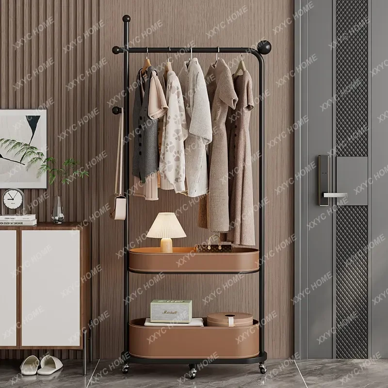 XXNew Removable Coat Rack Floor-to-ceiling Type Does Not Take Up Space Household Bedroom Multifunctional With Storage Hanger