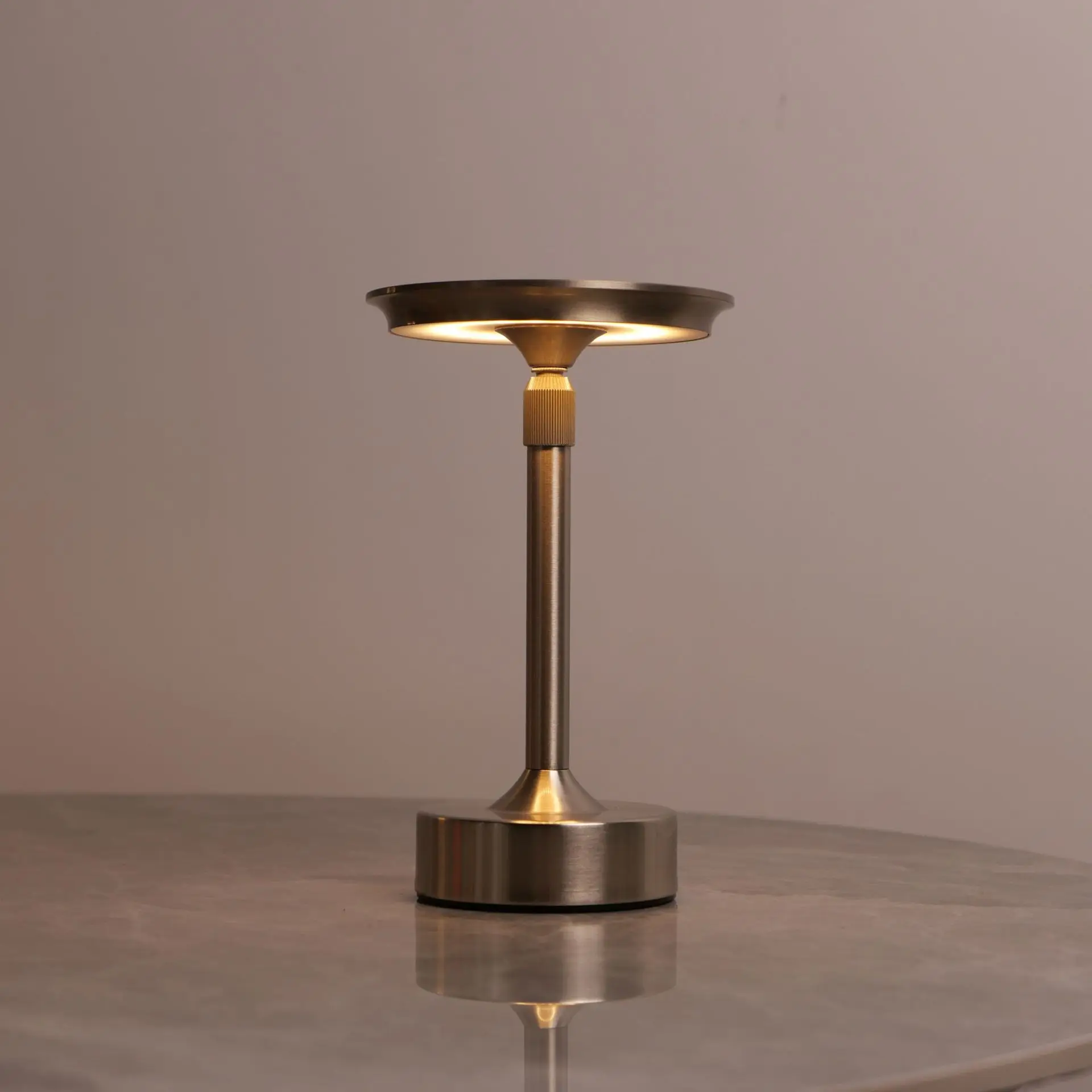 Aluminum Alloy Rechargeable Touch Table Lamp Telescopic Decorative Lamp LED Night Light Infinite Dimming Atmosphere Bedside Lamp
