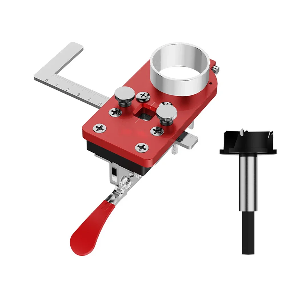 

Hinge Positioning Hinge Hole Opener DIY Projects Clear Measurement Scale Detachable Hole Cutter Precise Positioning Ruler