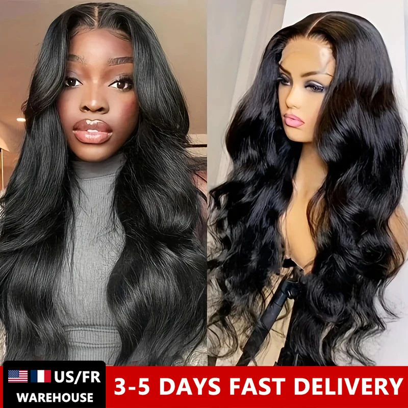 30 32 34Inch 4x4 Lace Closure Wig Human Hair Body Wave Brazilian Remy Curly 13x6 HD Frontal Human Hair Lace Front Wigs For Women