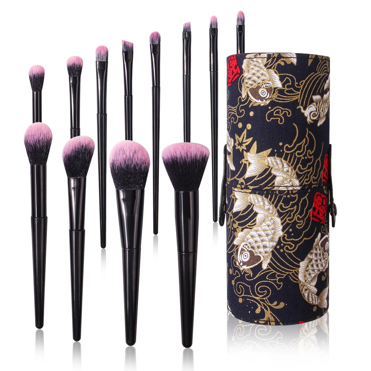 13PCS High-Quality Makeup Brush Set, Including a Loose Brush Concealer Brush Holder and a Vintage Covered Storage Bucket