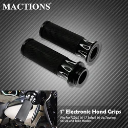 Motorcycle 1'' Electronic Throttle Grips 25mm Handlebar Hand Grips For Harley Touring FLHR FLHT FLHX FLTRX Softail FXDLS FLSTNSE