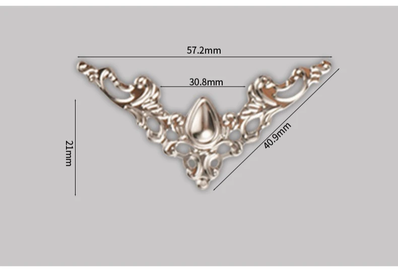 10pcs Hollow triangular gift box packaging decorative pieces ancient costume and opera-style corner and edge covering iron